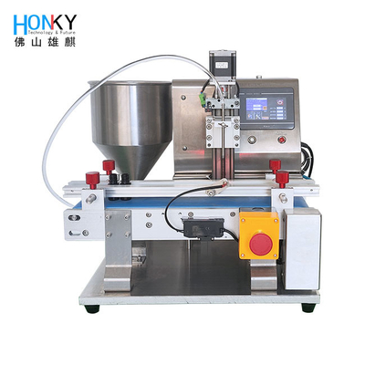 Desktop Cream Paste Bottle Filling Machine Conveyor small filling line With Q-R Pistom Pump For Small Batch Bottle Filling