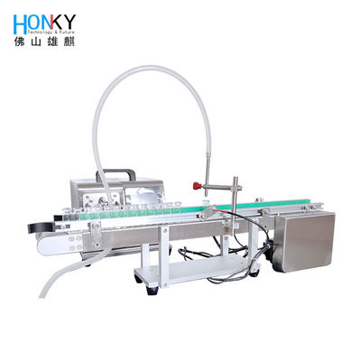 ডেস্কটপ কনভেয়র টাইপ ছোট বালতি ভর্তি মেশিন উচ্চ নির্ভুলতা সঙ্গে ছোট ব্যাচ বোতল ভর্তি জন্য