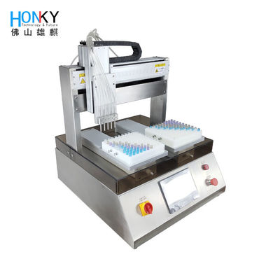 মাইক্রো স্কেল পাম্প 250 PCS/মিনিট 680w সহ ডেস্কটপ টিউব অপরিহার্য তরল ফিলিং মেশিন
