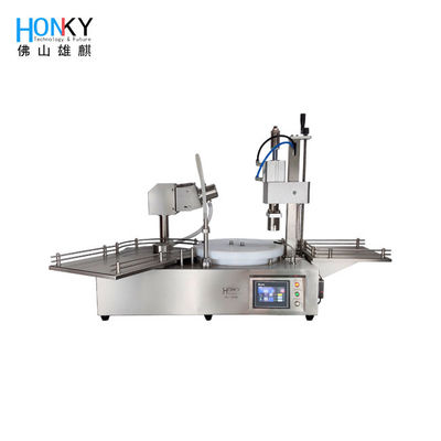 ডেস্কটপ 1500 বিপিএইচ এসি 220V 60Hz ভায়াল ক্যাপিং মেশিন আধা স্বয়ংক্রিয়