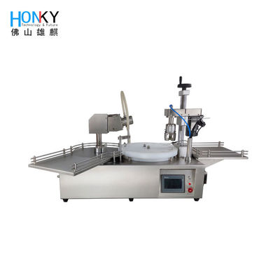 Tabletop Using Semi-auto Liquid Bottle Filling And Capping Machine With Ceramic Piston Pump For Essential Oil Filling